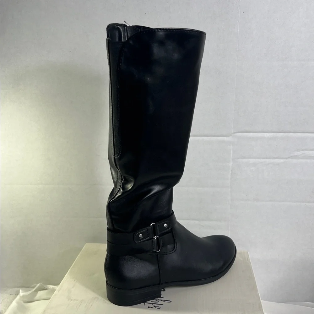 Style & Co. Sleek Black‎ Kindellp Women’s Riding Boots Size 5 New in Box